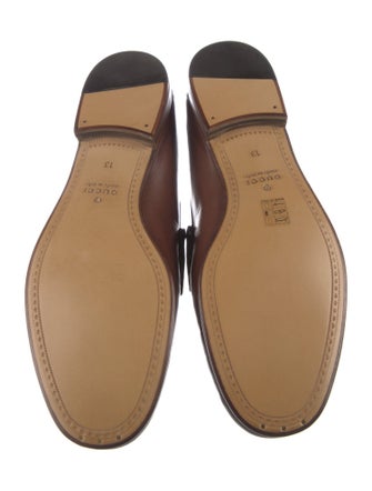 Gucci Horsebit Accent Leather Dress Loafers