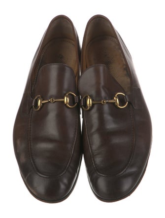 Gucci Horsebit Accent Leather Dress Loafers