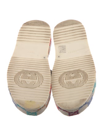 Gucci Canvas Printed Slides