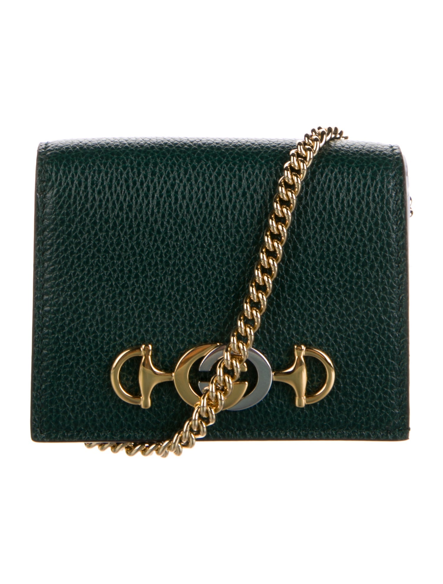Gucci Zumi Chain Interlocking G Horsebit Compact Wallet