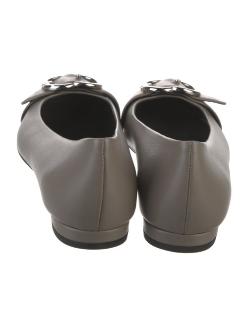 Gucci Double G Logo Leather Ballet Flats