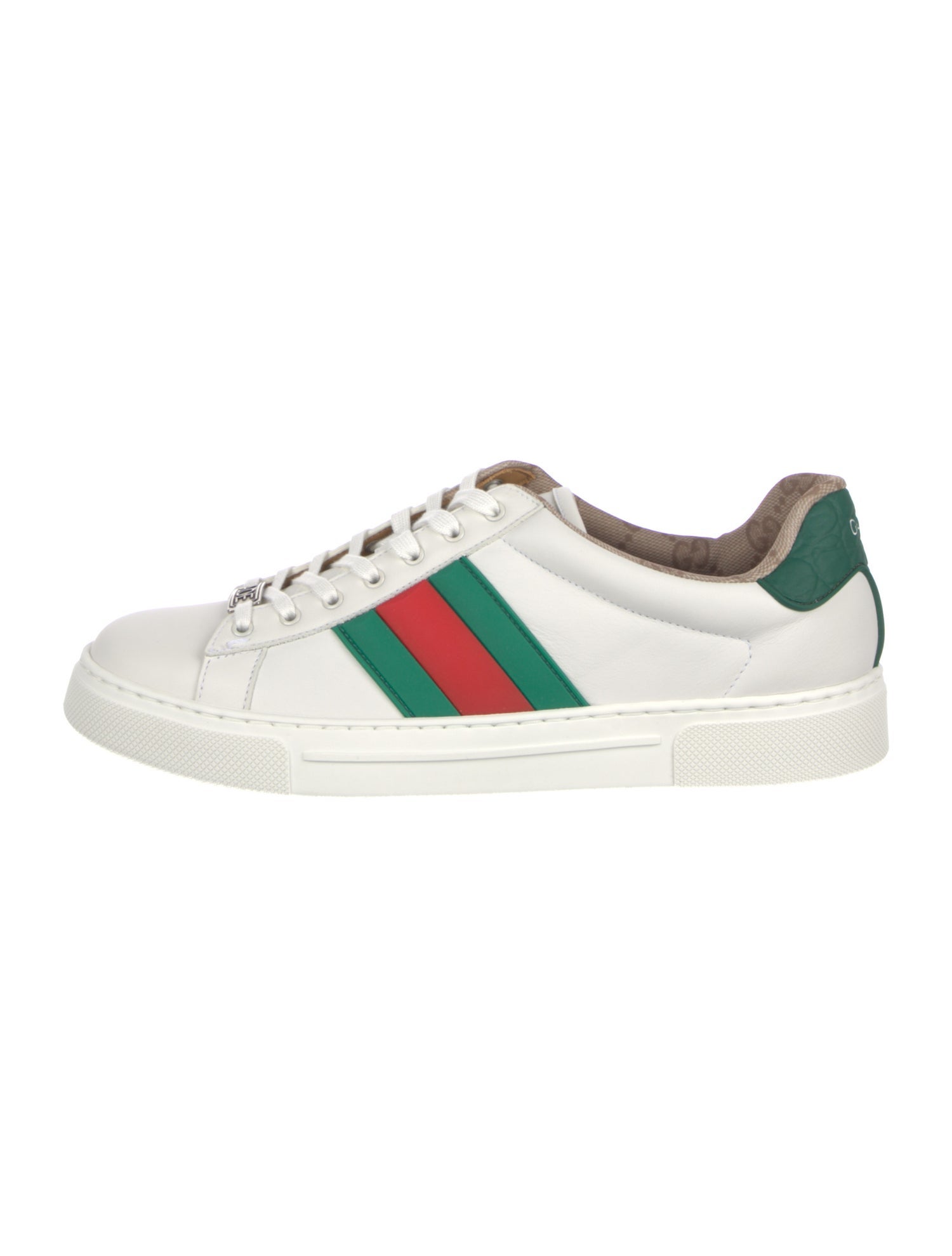 Gucci Web Accent Leather Sneakers w/ Tags