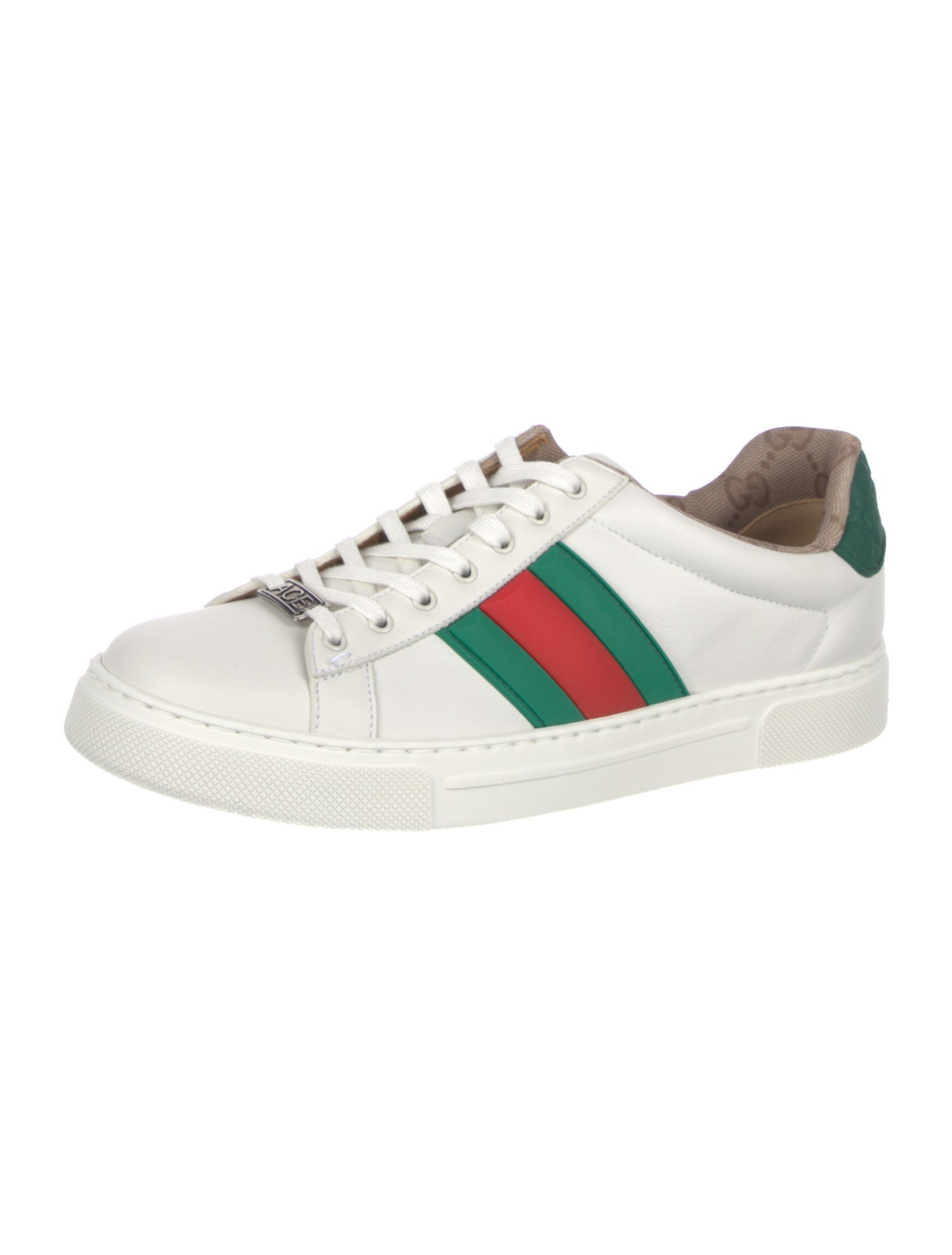 Gucci Web Accent Leather Sneakers w/ Tags