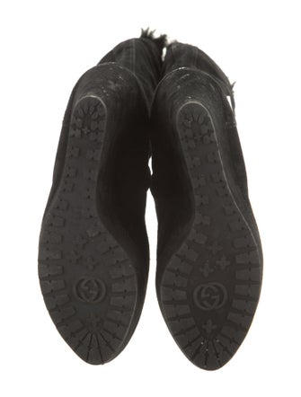 Gucci Microguccissima Pattern Suede Boots