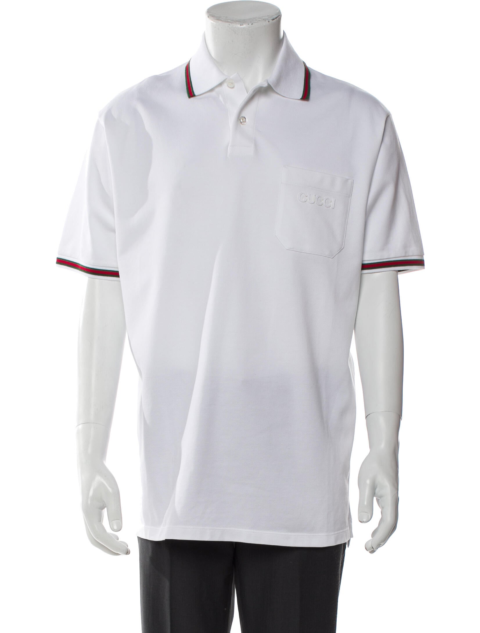 Gucci Web Accent Collar Polo Shirt