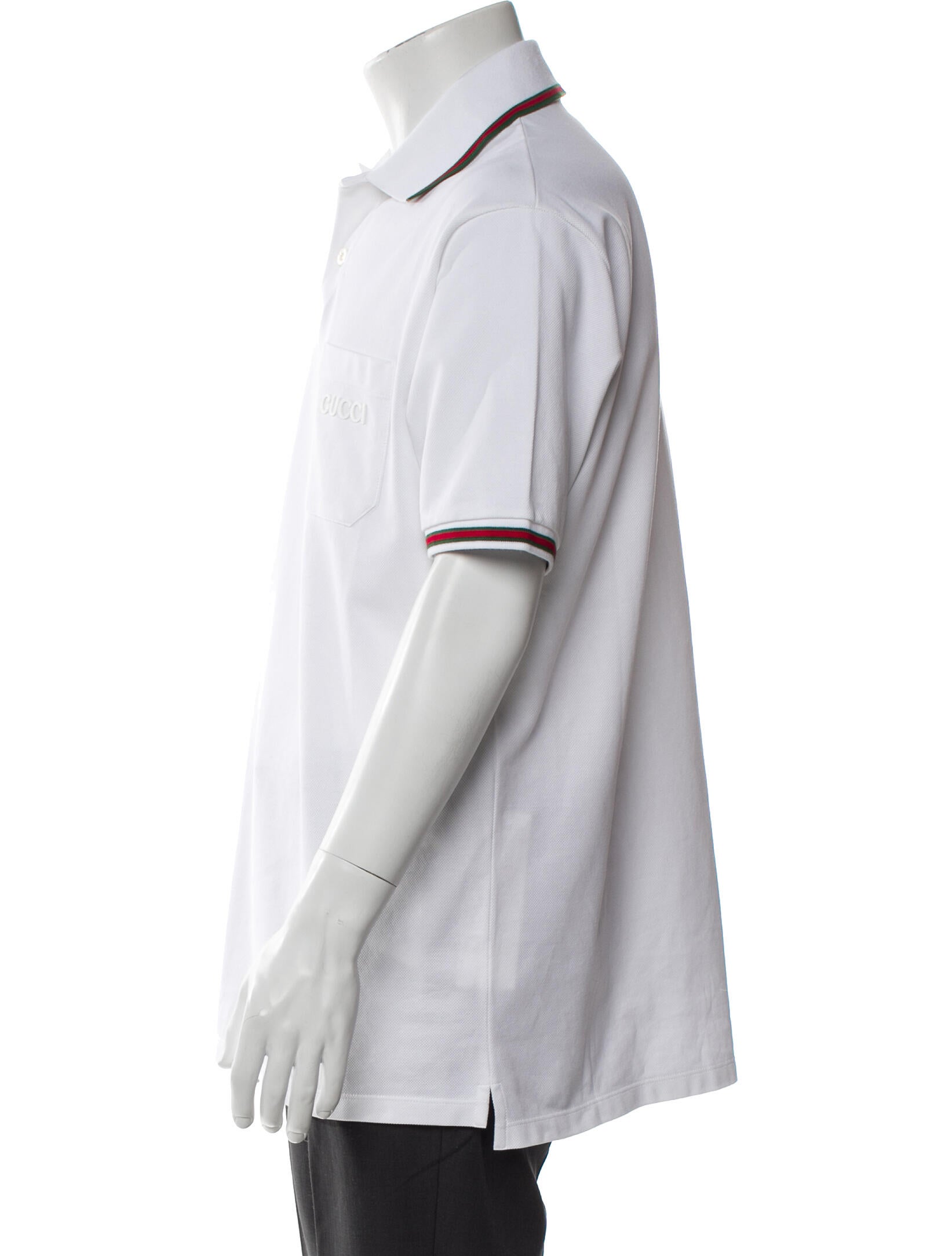 Gucci Web Accent Collar Polo Shirt