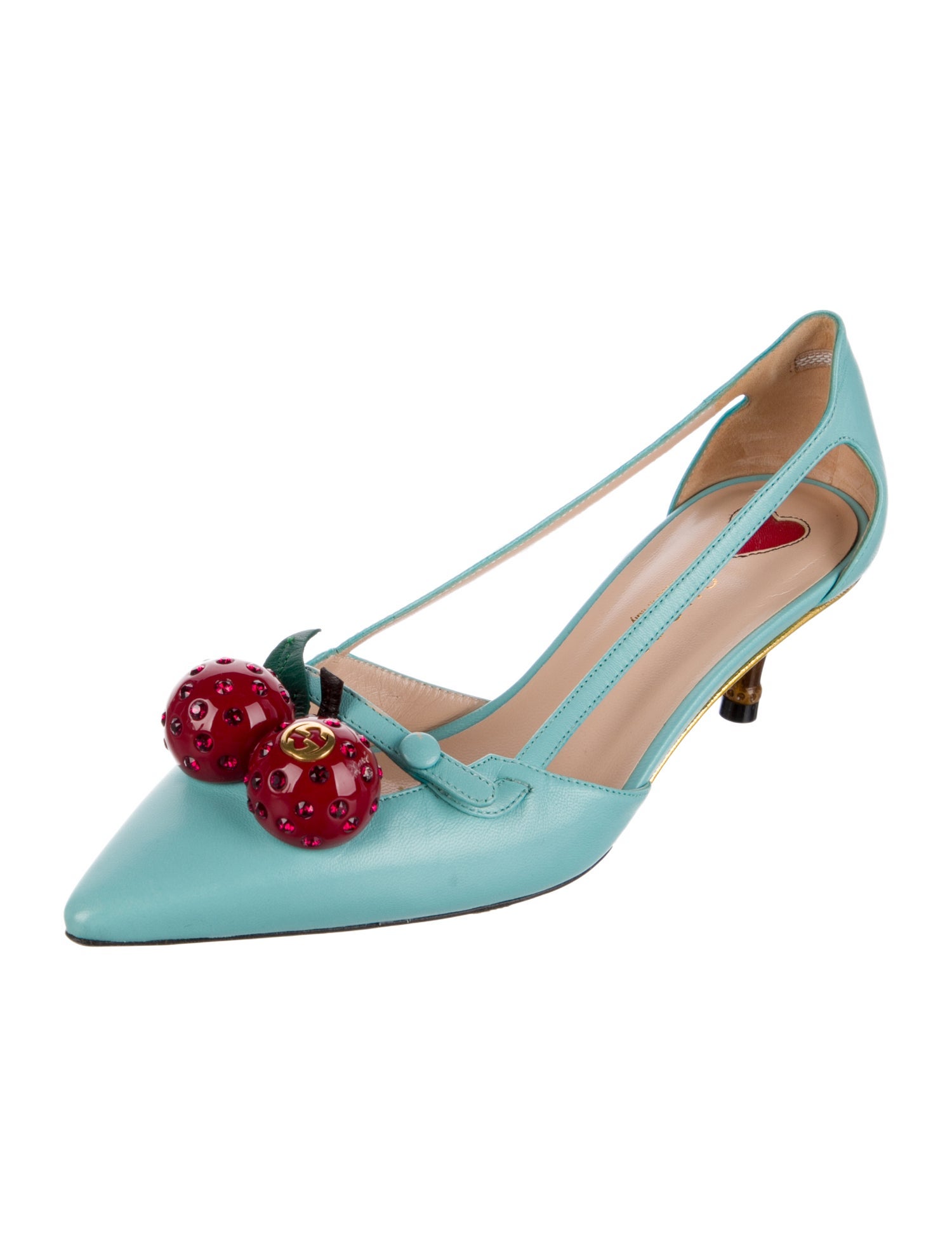 Gucci Interlocking G Logo Leather Pumps