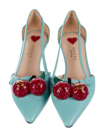 Gucci Interlocking G Logo Leather Pumps