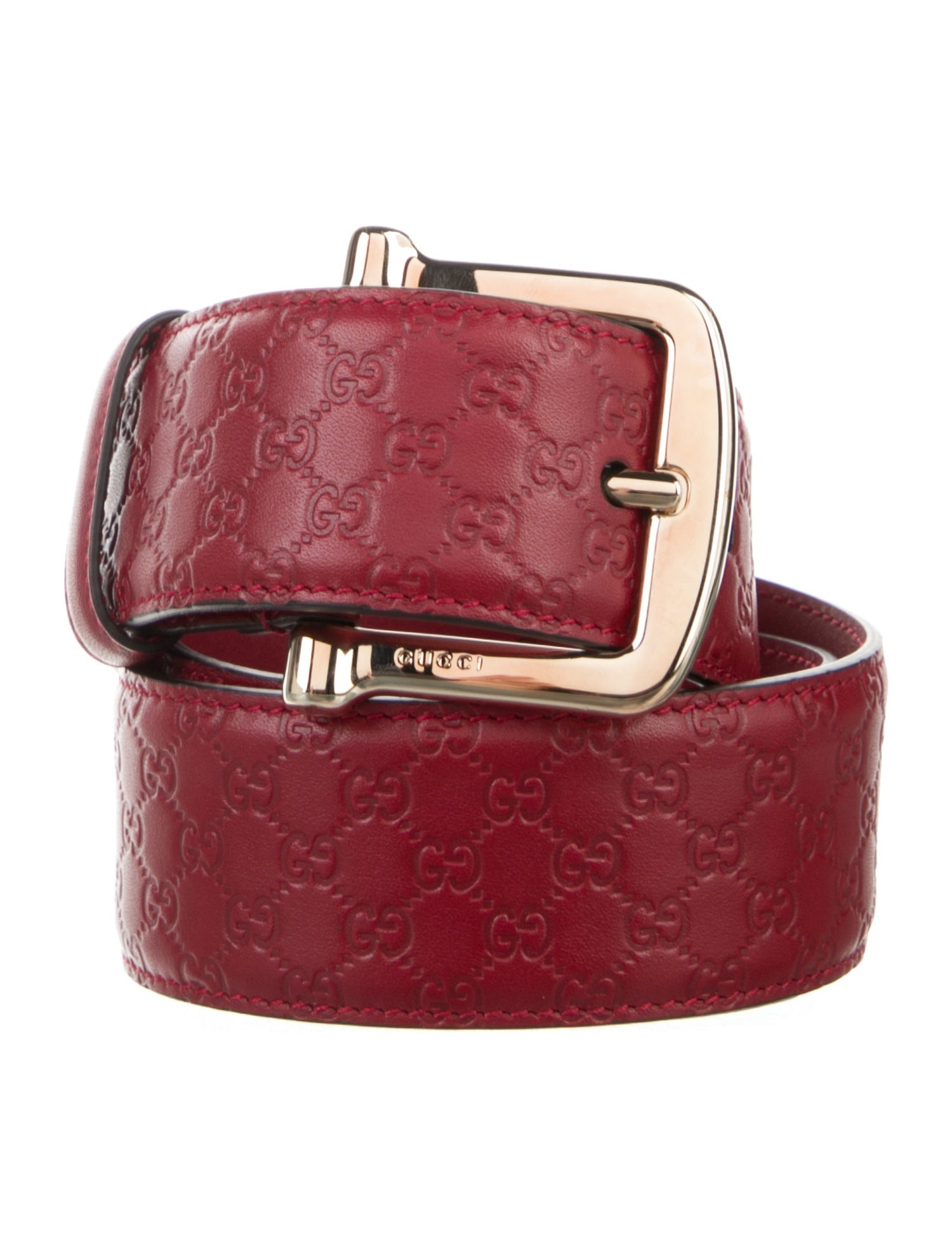 Gucci Microguccissima Pattern Leather Belt