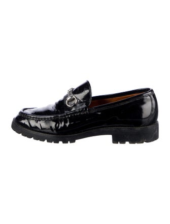 Gucci Horsebit Accent Patent Leather Loafers