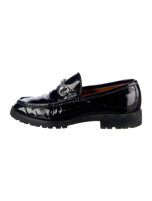 Gucci Horsebit Accent Patent Leather Loafers