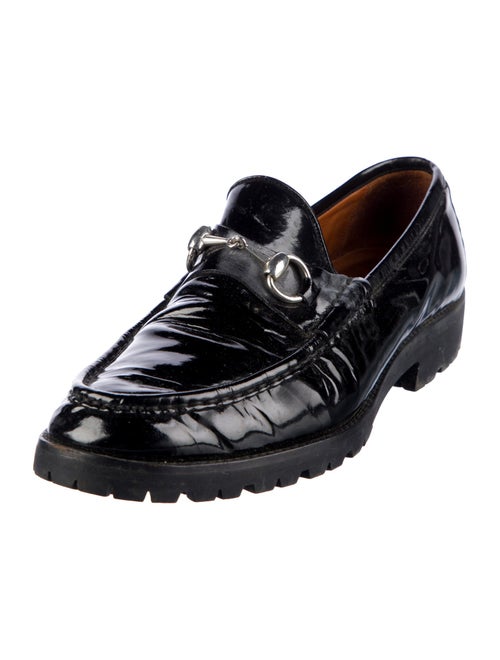 Gucci Horsebit Accent Patent Leather Loafers