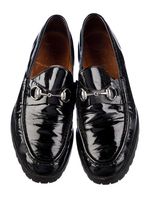 Gucci Horsebit Accent Patent Leather Loafers
