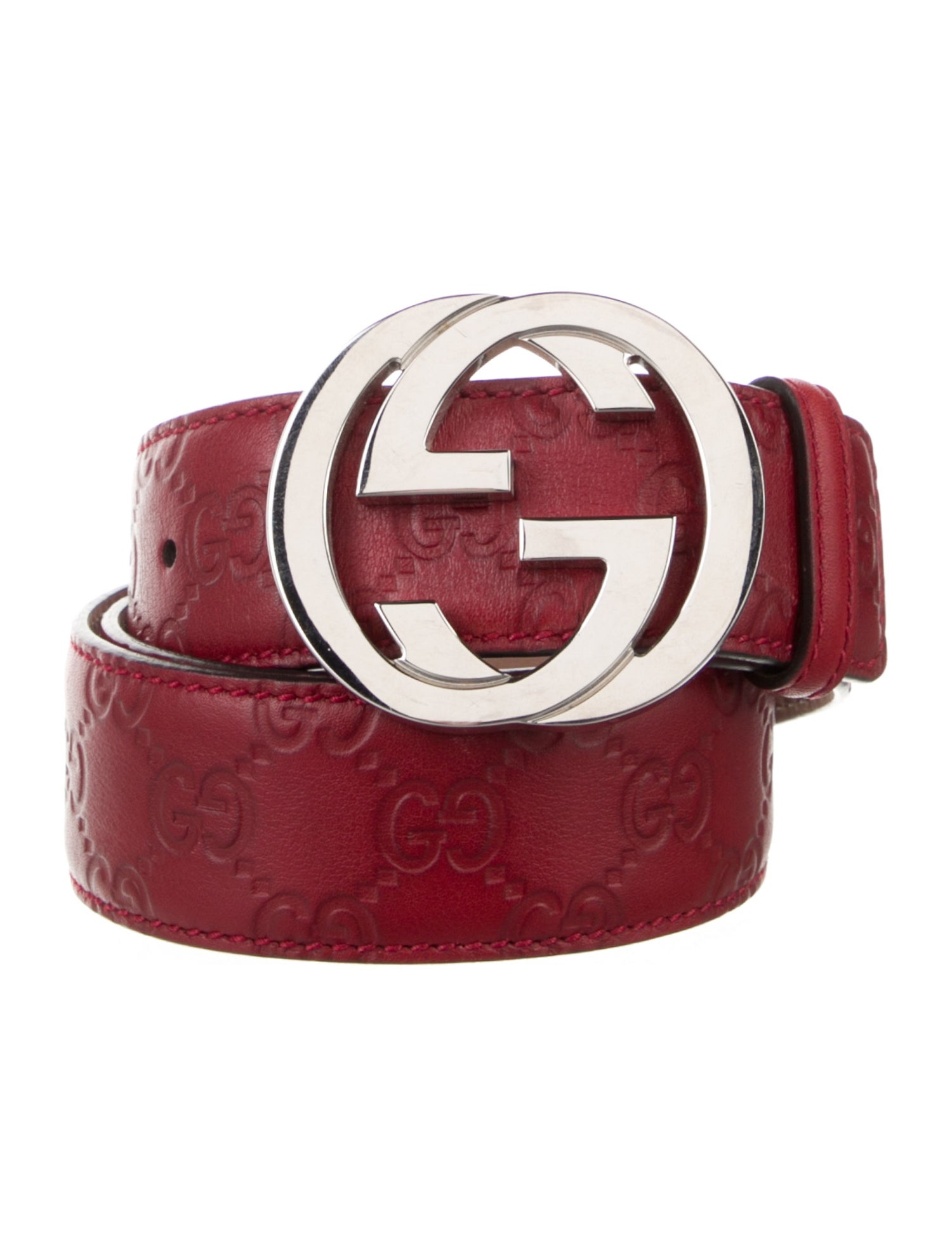 Gucci Interlocking G Logo Leather Belt Kit