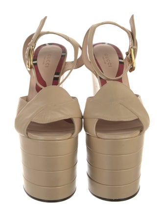 Gucci Kingsnake Leather Sandals
