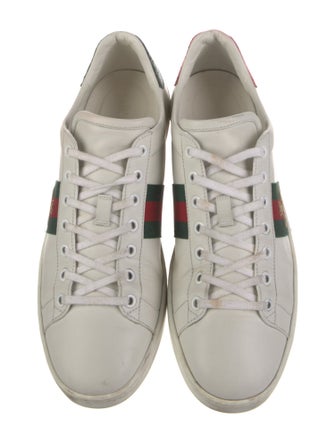 Gucci Web Accent Leather Sneakers