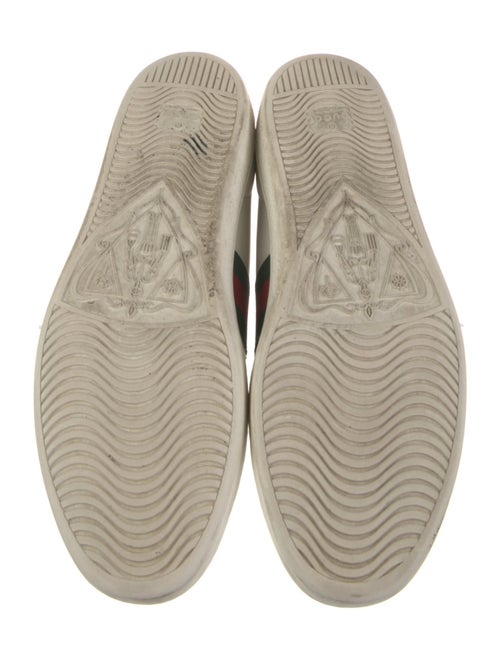 Gucci Web Accent Leather Sneakers