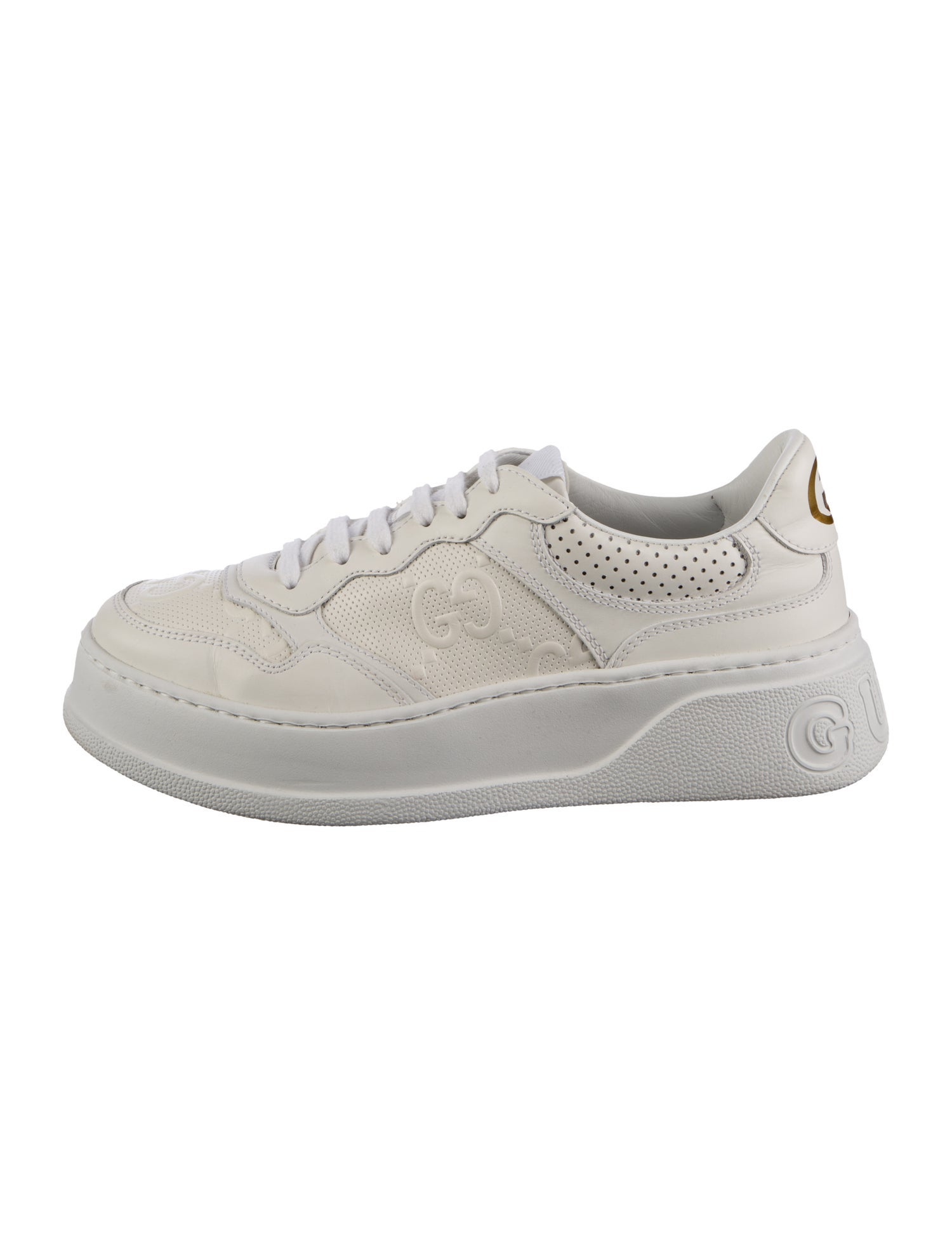Gucci Interlocking G Logo Leather Sneakers