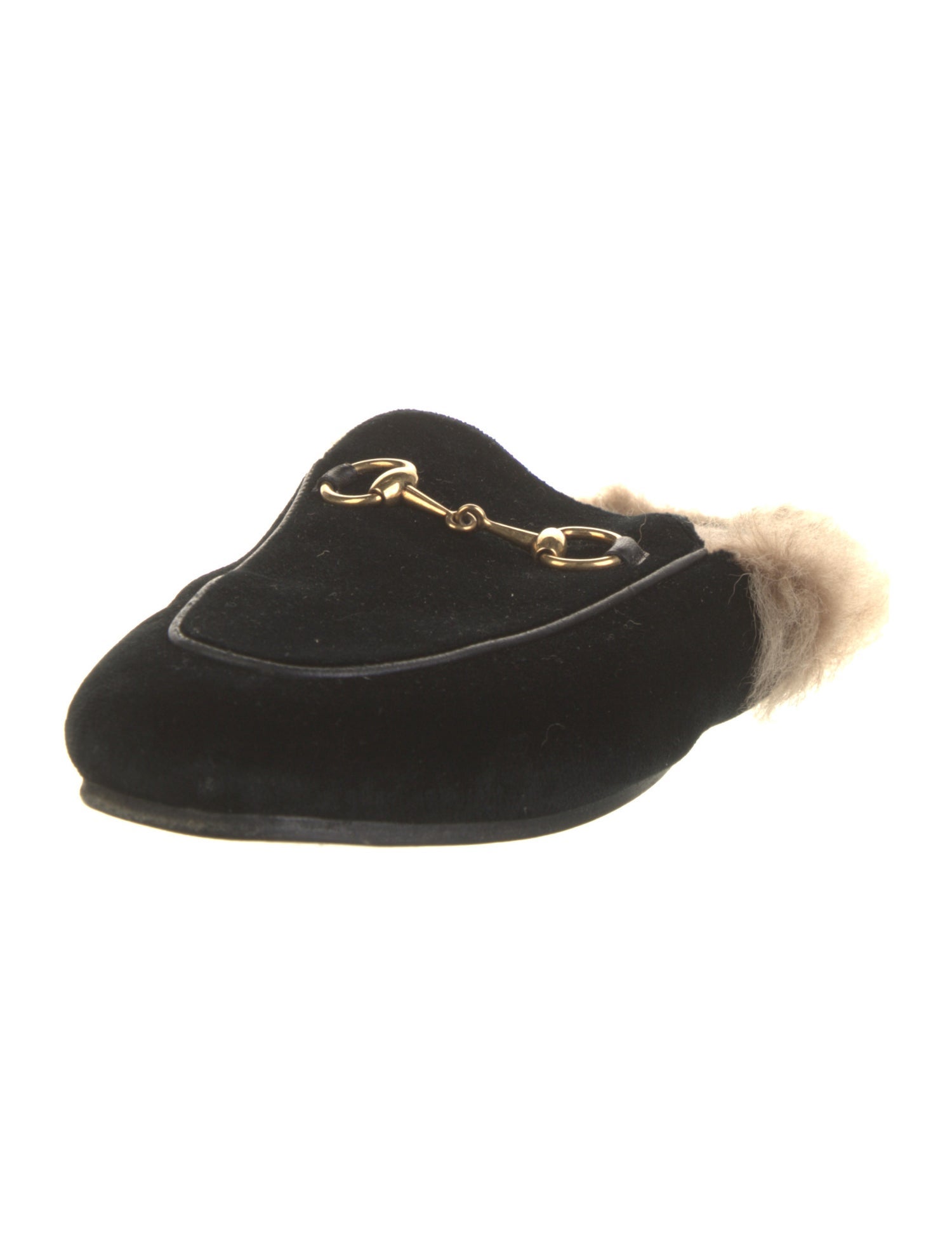 Gucci Horsebit Accent Velvet Mules