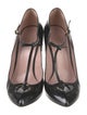Gucci Patent Leather Bow Accents T-Strap Pumps