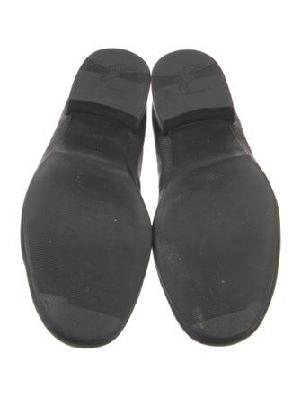 Gucci Web Accent Leather Dress Loafers