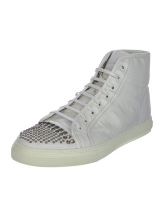Gucci Leather Studded Accents Sneakers
