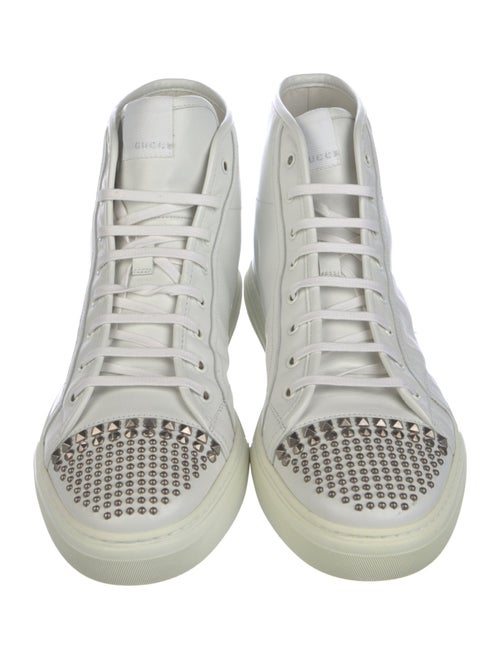 Gucci Leather Studded Accents Sneakers