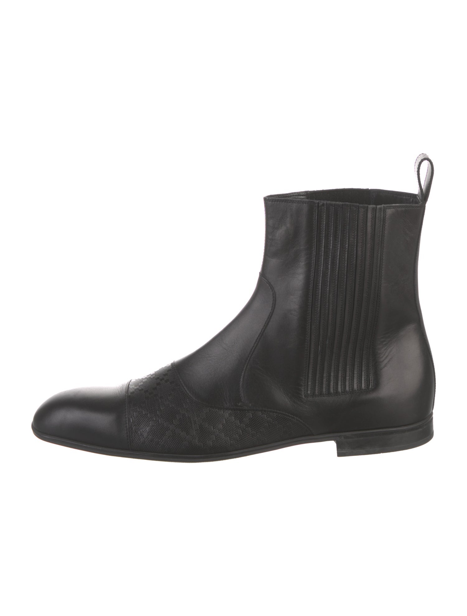 Gucci Imprimé Pattern Leather Chelsea Boots