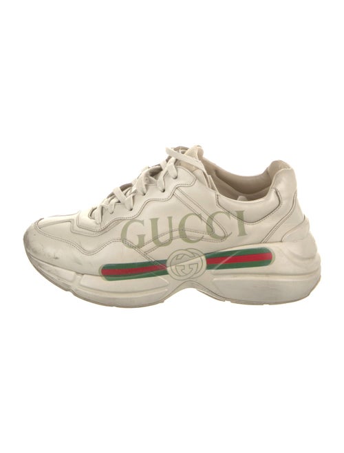 Gucci Web Accent Leather Sneakers