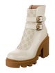 Gucci GG Supreme Leather Lace-Up Boots