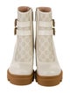 Gucci GG Supreme Leather Lace-Up Boots