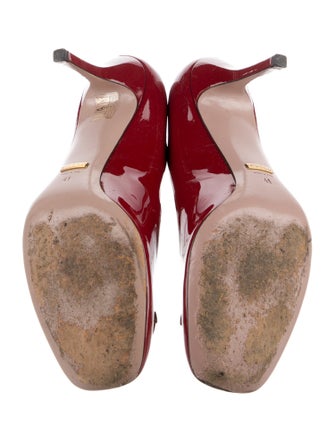 Gucci Horsebit Accent Patent Leather Pumps