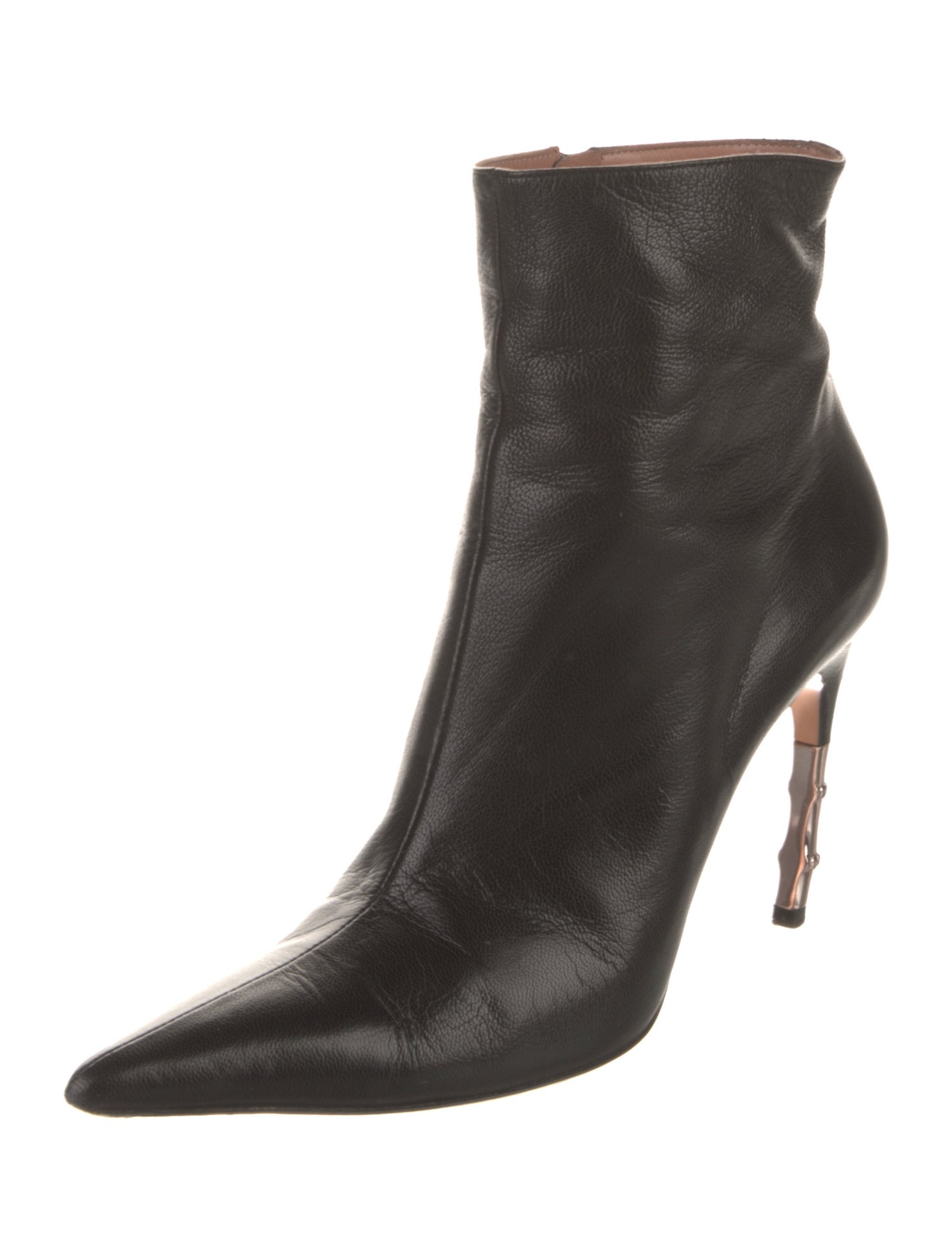 Gucci Bamboo Accent Leather Boots