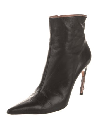 Gucci Bamboo Accent Leather Boots