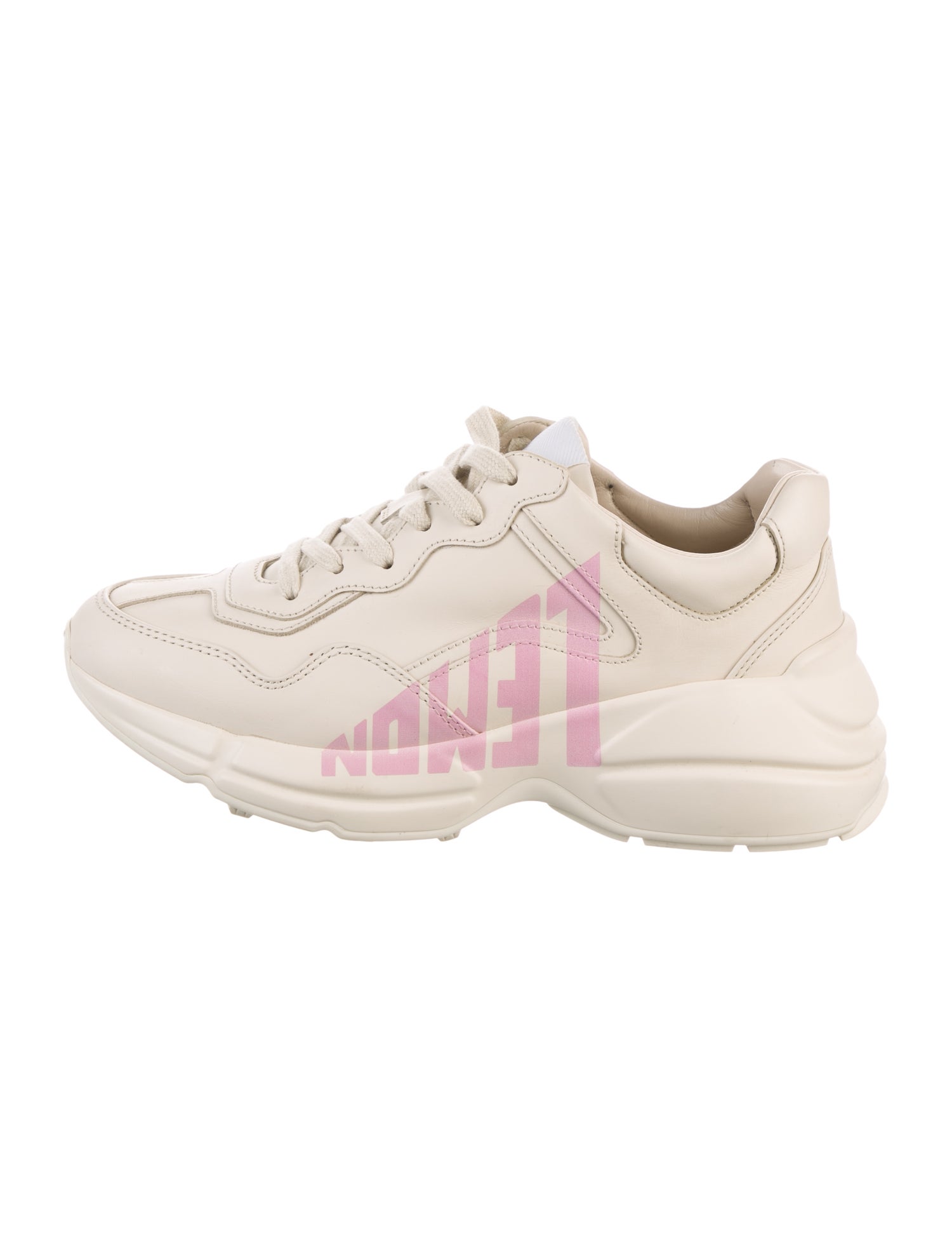 Gucci Double G Logo Leather Chunky Sneakers