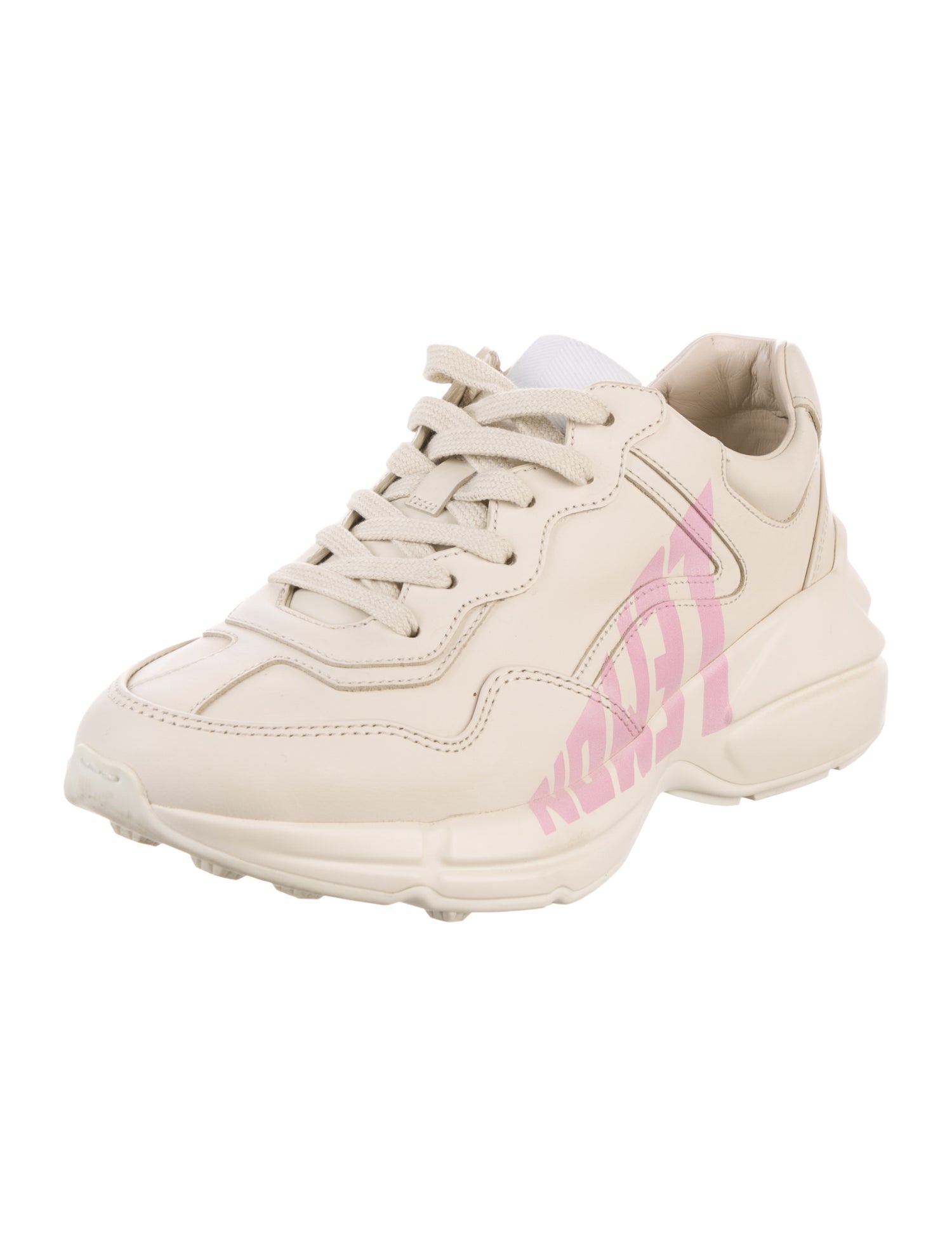 Gucci Double G Logo Leather Chunky Sneakers