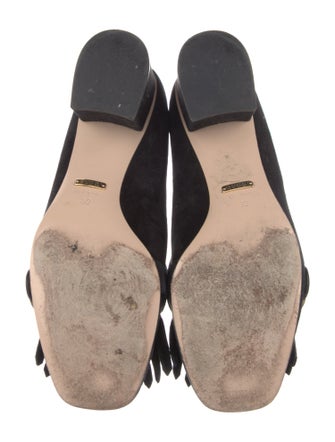 Gucci Double G Logo Suede Pumps