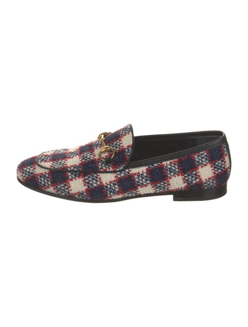 Gucci Horsebit Accent Tweed Loafers