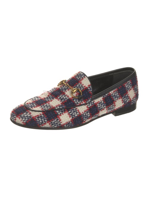 Gucci Horsebit Accent Tweed Loafers