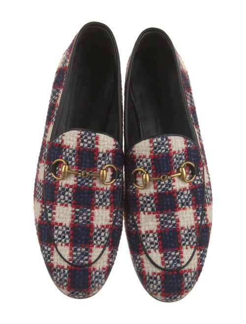 Gucci Horsebit Accent Tweed Loafers