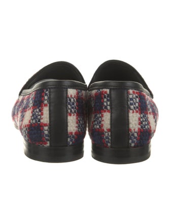 Gucci Horsebit Accent Tweed Loafers