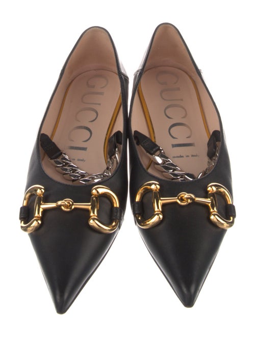 Gucci Horsebit Accent Leather Mary Jane Flats