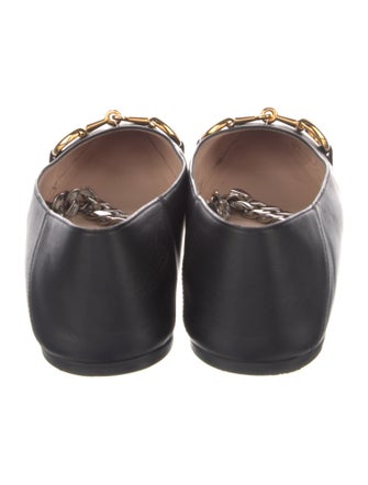 Gucci Horsebit Accent Leather Mary Jane Flats