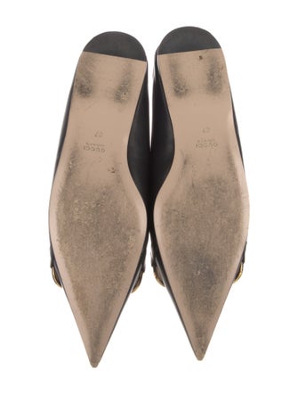 Gucci Horsebit Accent Leather Mary Jane Flats