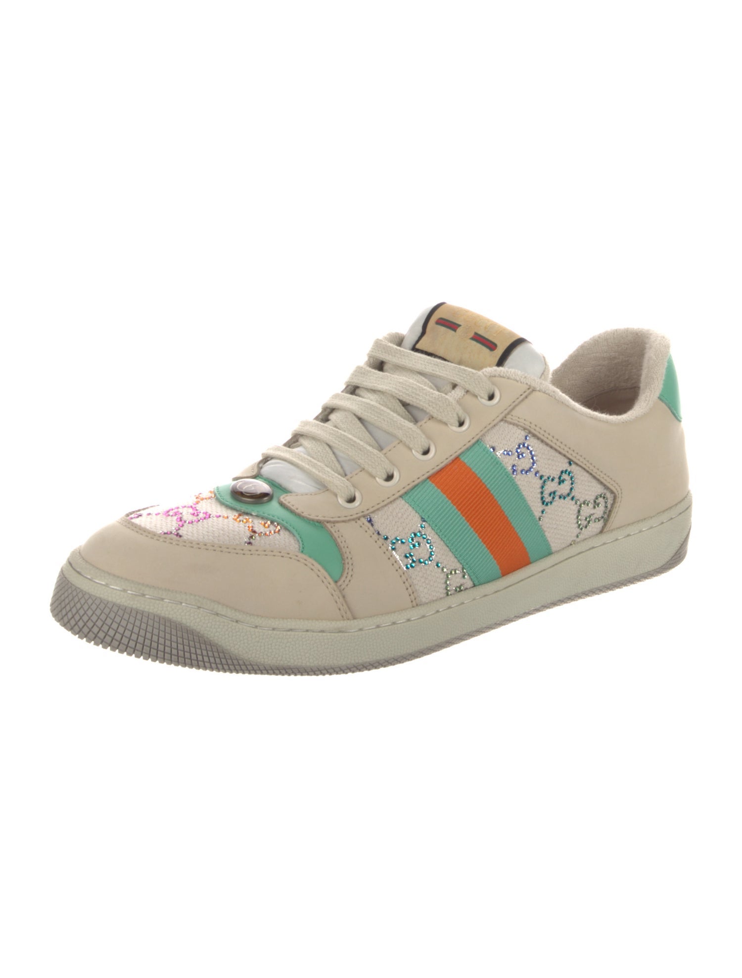 Gucci GG Crystal Leather Sneakers