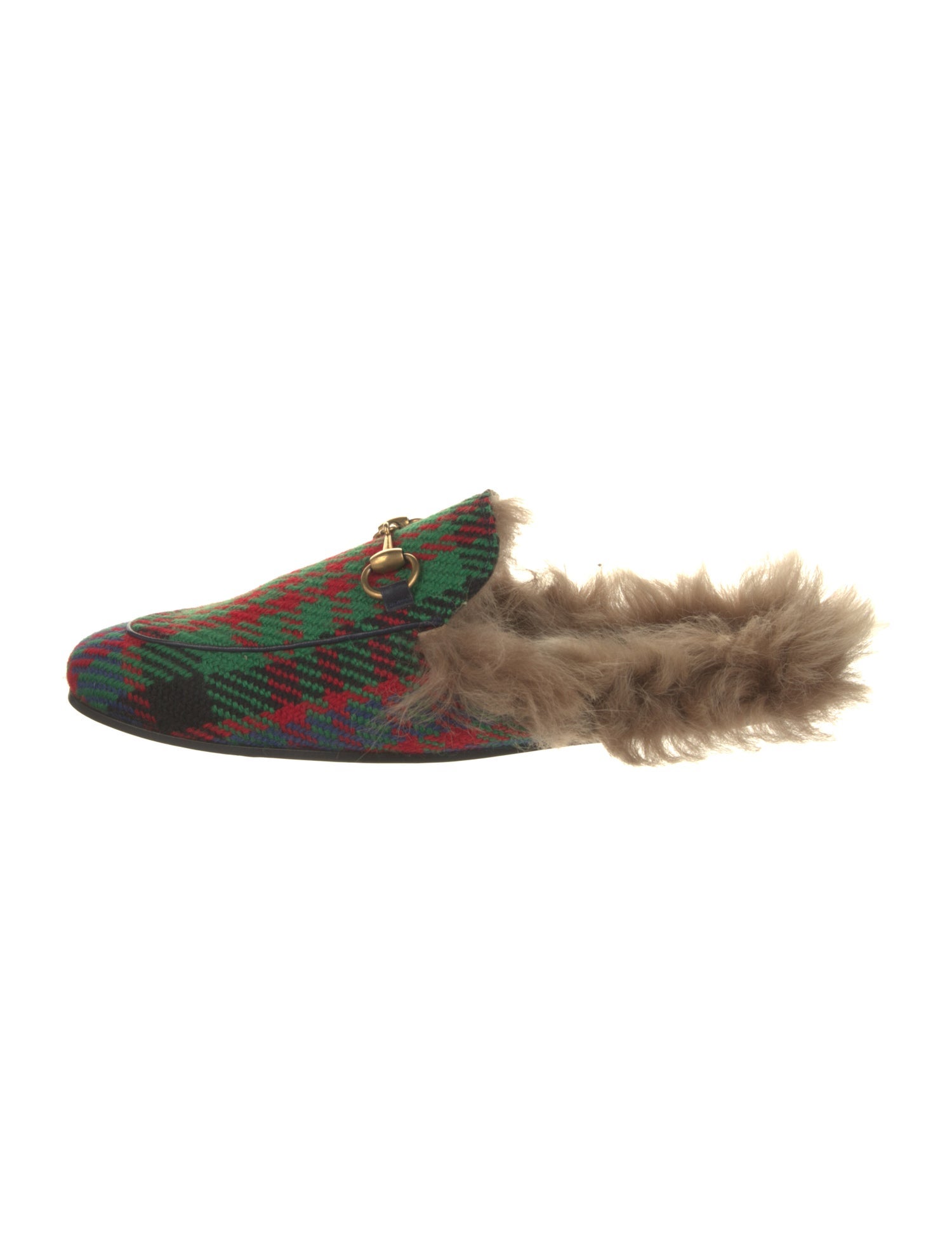 Gucci Horsebit Accent Wool Slippers