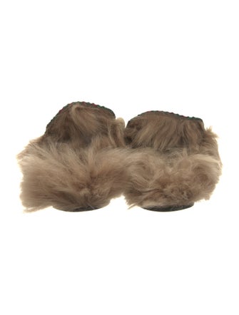 Gucci Horsebit Accent Wool Slippers