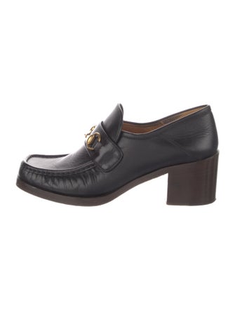 Gucci Horsebit Accent Leather Pumps