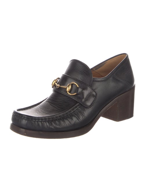 Gucci Horsebit Accent Leather Pumps
