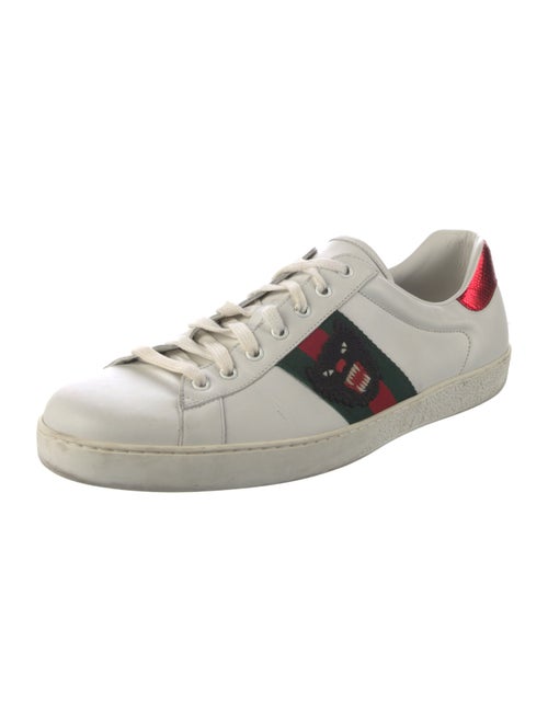 Gucci Web Accent Leather Sneakers